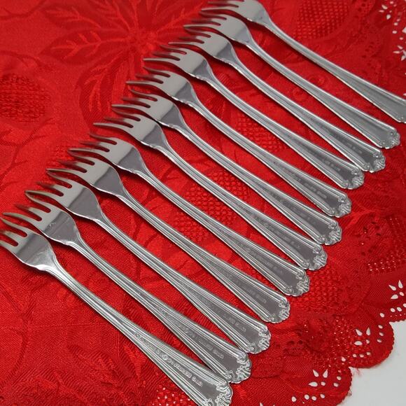 12X Royal Household Stainless 18-0 - Cocktail Seafood Shrimp Forks - Picture 7 of 14